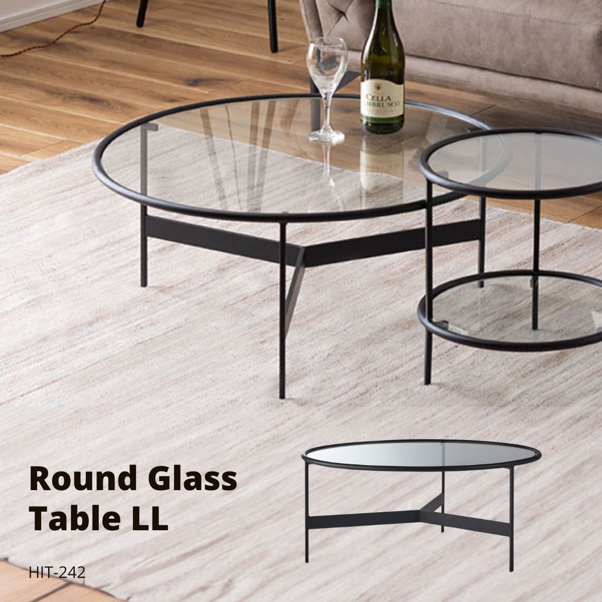特長●シンプルでスタイリッシュなガラステーブル●マットなブラックアイアンの滑らかな曲線とハードなガラスを組み合わせたテーブルに新サイズが登場しました。リビングテーブル/サイドテーブルとして使用したり、2台並べてネストテーブルとしても使用でき...