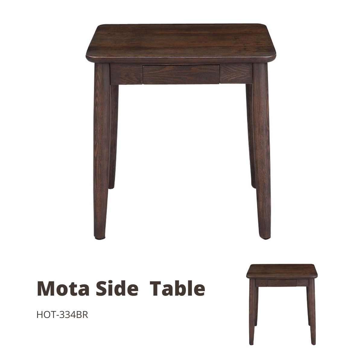 モタ サイドテーブル ブラウン HOT-334BR