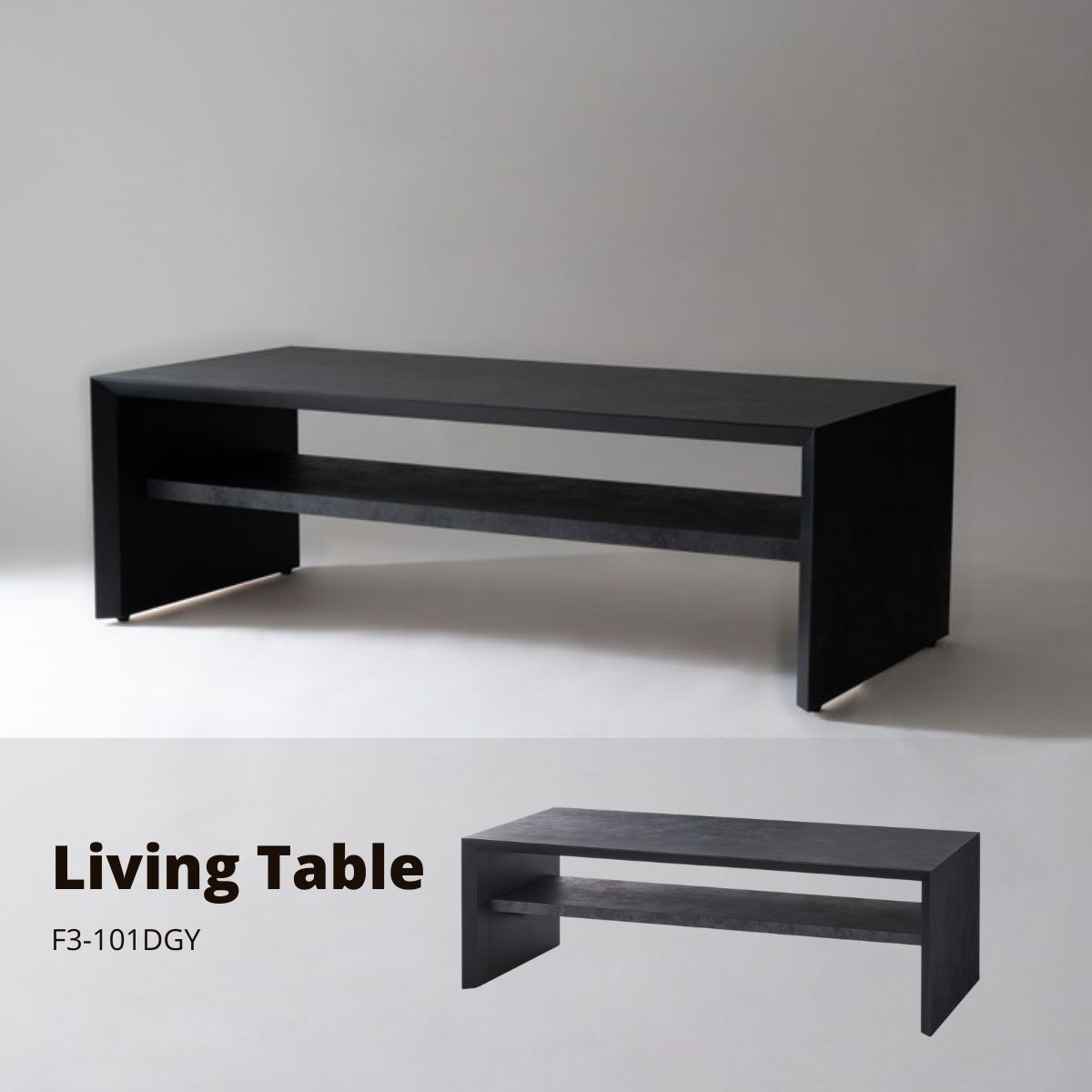 【特長】 洗練されたイメージで人気のある、モルタル調の石目柄を施した高級感溢れるリビングテーブル。 無駄な装飾を省いたシンプルなデザインは、様々なテイストのインテリアに馴染み、その特徴的な石目柄がお部屋のアクセントになってくれます。 天板下...