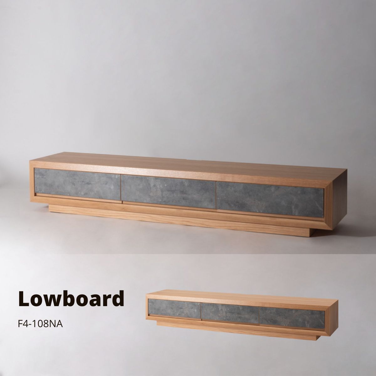 【特長】 天然木の木目を生かしたデザインの本体に、石目調の引き出しと扉がアクセントになったローボード。 ロータイプ仕様で、重厚感のある雰囲気を演出しています。 高級感のある、余計な装飾を省いたシンプル設計。 【スペック】天然木化粧繊維板(オ...