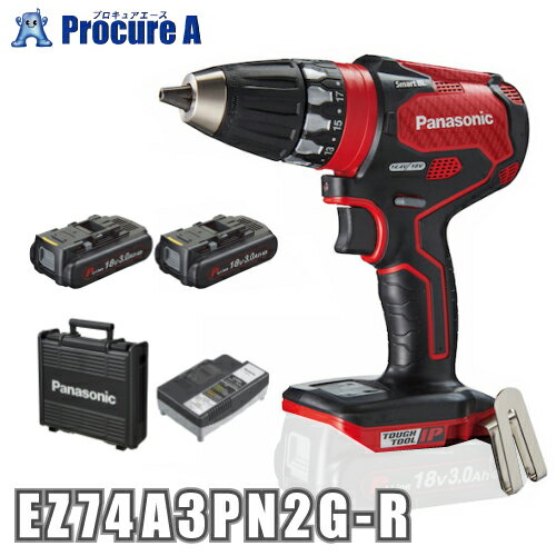 【あす楽】Panasonic／パナソニック EZ74A3PN2G-R 18V/3.0Ah 充電ドリルドライバー Dual 電動工具 プロ用 現場 金工 木工 正転逆転自動切替