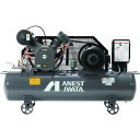 アネスト岩田 レシプロコンプレッサー(給油式) (タンクマウント・オイルタイプ) 50Hz 3.7kW 吐出圧力0.8~1.0MPa TLP37EG-10M5 1台 ■▼148-7040 ※車上渡し
