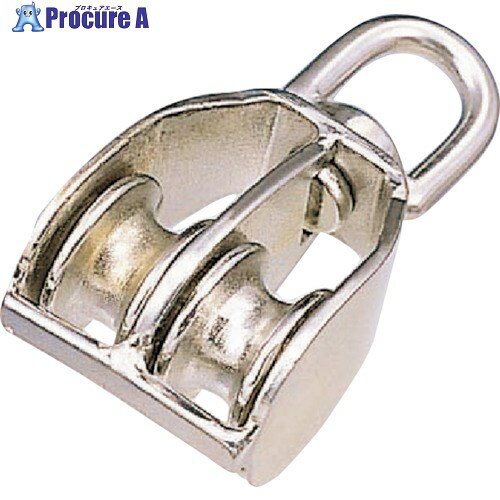 水本 滑車 豆ブロック 2車 車径32mm 車溝幅11mm A-1272 1個 ■▼316-1855 【送料都度見積】