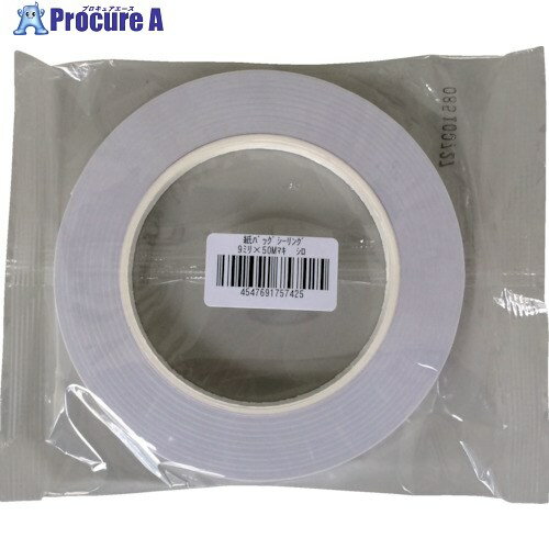 okamoto 紙バックシーリングテープ 紙封栓 9×50 白 700-W 120巻 ■▼135-7972【代引決済不可】【送料都度見積】