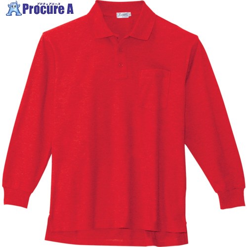 XEBEC 長袖ポロシャツ6175-71-3L レッド 6175-71-3L 1着 ■▼860-7215 【送料都度見積】