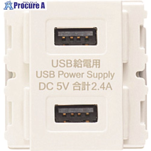 スガツネ工業 (210029211)DM2-U2P2-WT埋込充電用USBコンセント DM2-U2P2-WT 10個 ■▼126-0798【代引決済不可】【送料都度見積】