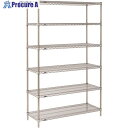 ERECTA スーパーシリーズ・ワイヤーシェルフ AS610 間口610mm×奥行359mm×高さ2197mm DB付 6段 AS610・P2200W-6 1台 ■▼146-2292 【送料都度見積】(3)