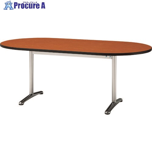 TOKIO ミーティングテーブル 楕円型 1800X900 チーク ATT-1890RS T 1台 ■▼147-4064 【送料都度見積】※..