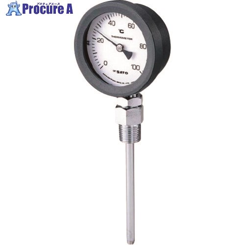 佐藤 バイメタル式温度計BM-S-75P 0〜150℃150L(2106-00) BM-S-75P-9 1台 ■▼166-4285 【送料都度見積】