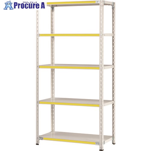 ヤマテック 色彩ラック イエロー W900×D450×H180 C1.5S6345-5-YE 1台 ■▼197-5987【代引決済不可】
