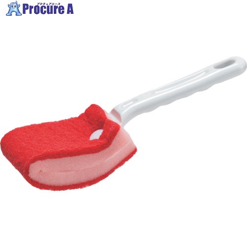 テラモト BMトイレブラシ 赤(研磨剤なし) CE-488-000-2 1個 ■▼430-9257 【送料都度見積】