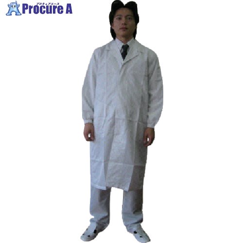 BLASTON コート(テーラーカラー・ボタン)-白-5L BSC-61001-W-5L 1着 ■▼810-6156 【送料都度見積】