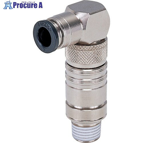 PISCO 金型温調継手ストップ弁付エルボ10型チューブ6MMネジR1/4 ASL10-602 1個 ■▼818-1096 【送料都度見積】