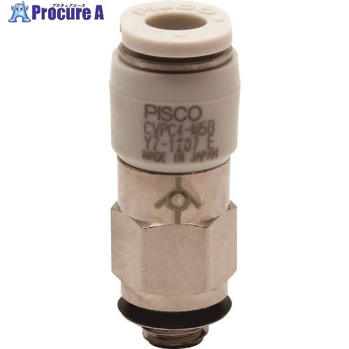 PISCO チェックバルブ ストレート樹脂タイプ おねじ側出力 CVPC4-M5B 1個 ■▼838-7685 【送料都度見積】