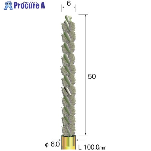 電動・油圧・空圧工具 研削研磨用品 軸付ブラシ ミニター（株）メーカー名ミニター（株）プラス名称 ミニモ商品名ミニモ　スパイラルホールブラシ　馬毛　Φ6型式FD2010メーカー希望小売価格【税抜】1810円(税抜)オレンジブック年　ページ発注コード853-0400JANコード4571130888746特長●穴口エッジ、穴内周面、交差穴のバリ取り、面取りに最適なブラシです。用途仕様●線径(mm)：φ0.03〜0.15●外径(mm)：6.0●ブラシ部長さ(mm)：50●軸径(mm)：6.0●全長(mm)：100.0●最高使用回転数(rpm)：3000●適合素材：工具鋼、合金鋼、樹脂、ゴム、一般鋼、ステンレス、アルミニウム、銅材質●馬毛セット内容／付属品注意原産国日本重量18G納期目安お取寄品（7〜10営業日）※欠品時別途連絡