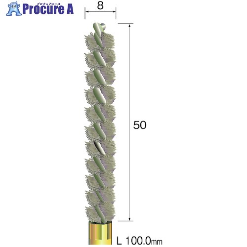 Minimo スパイラルホールブラシ 馬毛 Φ8 FD2012 1本 ■▼853-0402【代引決済不可】【送料都度見積】
