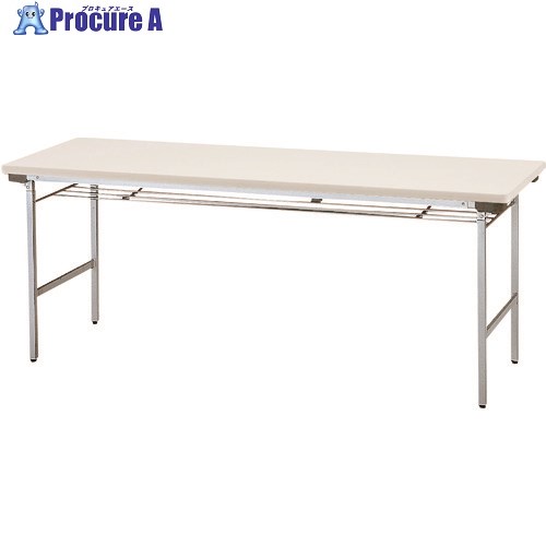 TOKIO 折りたたみテーブル 棚付 1500×450mm ニューグレー ネオグレー TF-1545 NG 1個 ■▼122-3109 【送料都度見積】※車上渡し