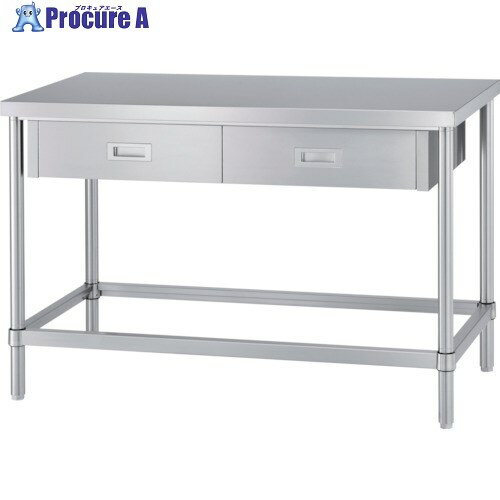 シンコー ステンレス作業台片面引出付(四方枠タイプ/SUS304) 600×450×800 WDZN-6045 1台 ■▼123-6472【代引決済不可】※車上渡し
