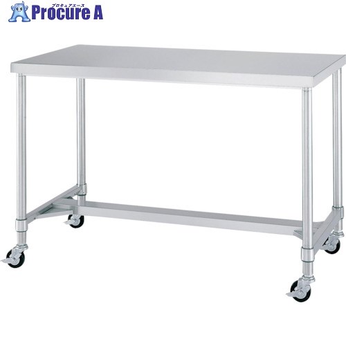 シンコー ステンレス(SUS304)作業台H枠キャスター付 φ75ウレタン車 450×450×800 WHNC-4545-U75 1台 ■▼123-6492【代引決済不可】