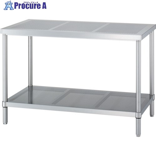 シンコー ステンレスパンチング作業台(パンチングベタ棚板タイプ・SUS430) 1500×750×800 PWPB-15075 1台 ■▼124-1297【代引決済不可】※車上渡し