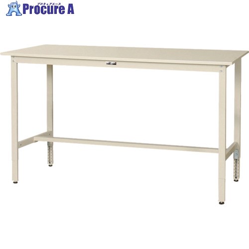 ヤマテック ワークテーブル300シリーズ 高さ調整タイプ スチール天板 W1800×750×H900～1200mm ヤマテックアイボリー SWSAH-1875-II 1台 ■▼131-9727【代引決済不可】
