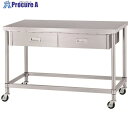 シンコー ステンレス(SUS430)作業台片面引出付四方枠キャスター付 φ100ウレタン車 750×600×800 WDZC-7560-U100 1台 ■▼13...