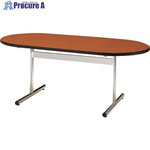 TOKIO ミーティングテーブル 楕円型 1800X750 チーク TT-1875RS T 1台 ■▼145-8202 【送料都度見積】※車..