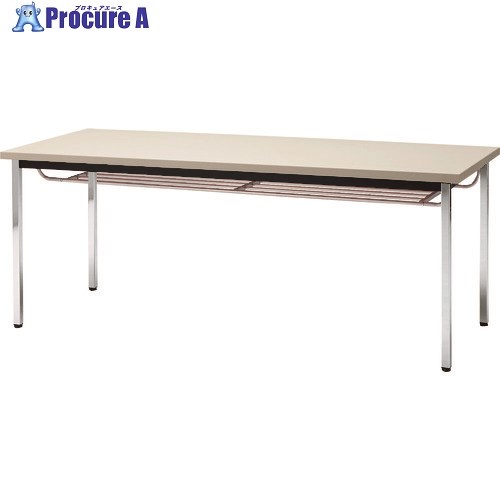 TOKIO ミーティングテーブル 角脚棚付 1200×750mm ニューグレー ネオグレー TD-1275TK NG 1台 ■▼145-9877 【送料都度見積】※車上渡し