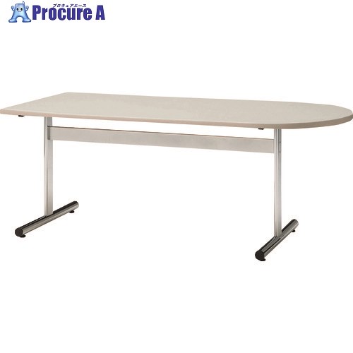 TOKIO ミーティングテーブル 半楕円型 1800X750 ニューグレー TT-1875US NG 1台 ■▼145-9902 【送料都度見積】※車上渡し