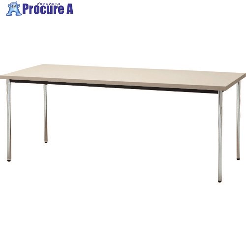 TOKIO ミーティングテーブル 丸脚 1800×600mm ニューグレー ネオグレー TD-1860M NG 1台 ■▼148-1989 【送料都度見積】※車上渡し