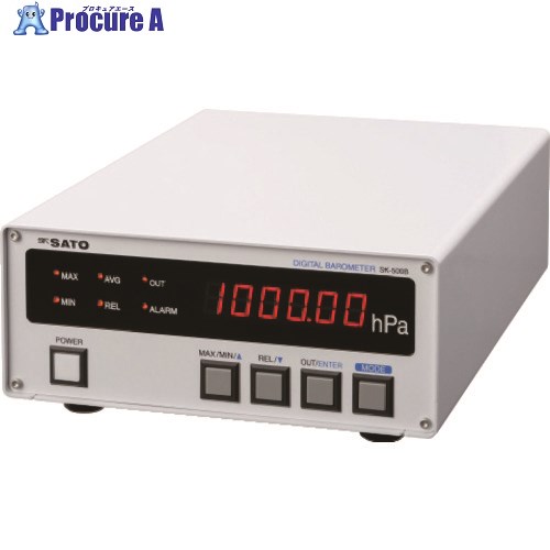 佐藤 デジタル気圧計 SK-500B (7630-00) SK-500B 1台 ■▼166-2767【代引決済不可】