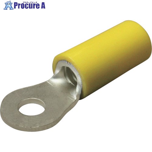 ニチフ 絶縁被覆付圧着端子(R形) 丸形 絶縁筒部ストレートタイプ(100PCS) TGV 5.5-3.5S-YEL 1パック ■▼..