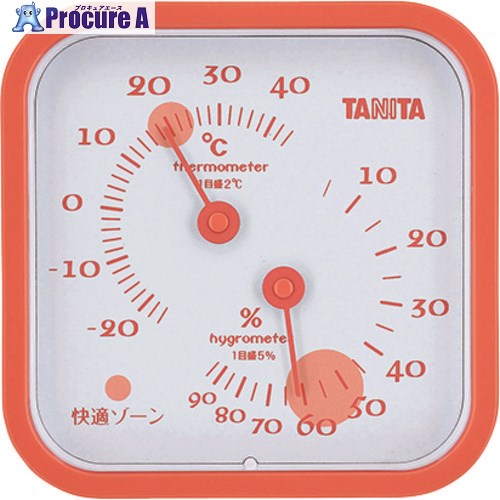 TANITA 温湿度計 TT557OR TT-557-OR 1個 ■▼175-3903 【送料都度見積】