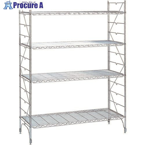 ERECTA ファーストシリーズ・ワイヤーシェルフ S1220 間口1213mm×奥行303mm×高さ1860mm 5段 S1220・S1830-5 1台 ■▼214-7524【代引決済不可】【送料都度見積】