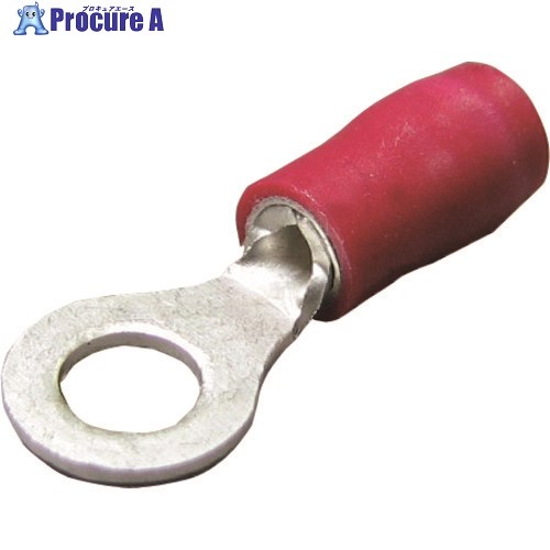 ニチフ 絶縁被覆付圧着端子(R形) 丸形 電線被覆グリップタイプ(100PCS) TMDV 1.25-3.5M-RED 1箱 ■▼223-9635※個人宅様送り不可