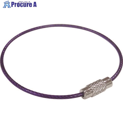 ニッサチェイン ビニコートキーワイヤー 紫 160mm 100個入り SKE-101V-PU 1箱 ■▼224-2087【代引決済不可】【送料都度見積】