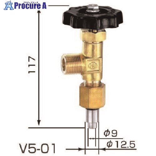 YAMATO 配管用 取出口バルブ V5-02 O2用 V5-02 1個 ■▼268-5790 【送料都度見積】