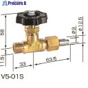 YAMATO 配管用 取出口バルブ V5-04S C2H2用 V5-04S 1個 ■▼268-7894 【送料都度見積】