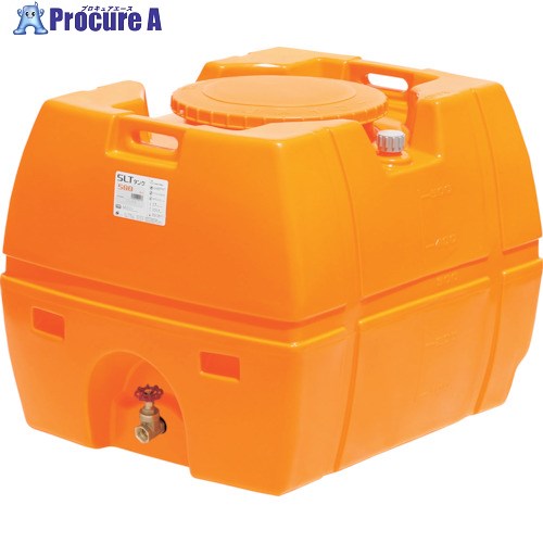 SUIKO スーパーローリータンク 500L オレンジ 直付けスリースバルブ40A付 SLT-500 OR+SV40A 1個 ■▼314-5459【代引決済不可】※個人宅様送り不可