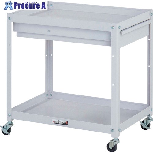 ヤマテック コンビニワゴン キャビネット付2段 W600×D400×H600mm パールピンク WCC-2-P 1台 ■▼324-3043