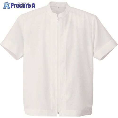 アイトス 半袖衛生コート(男女兼用) ホワイト 5L HH1002-001-5L 1着 ■▼143-7587 【送料都度見積】