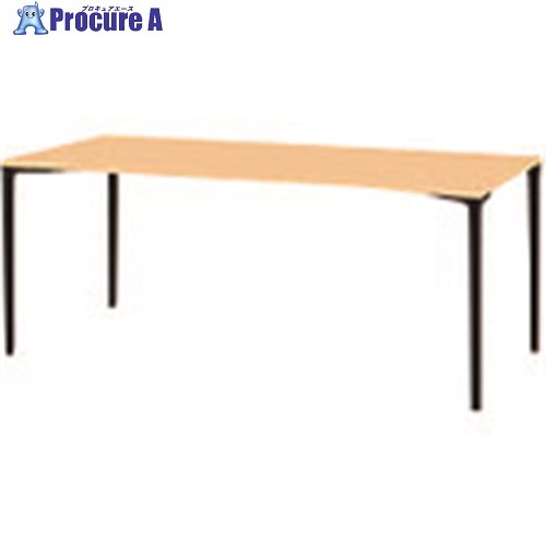 PLUS 662744)ロンナ 会議テーブル NN-1809PAR WM/BK NN-1809PAR WM/BK 1台 ■▼209-2250 【送料都度見積】