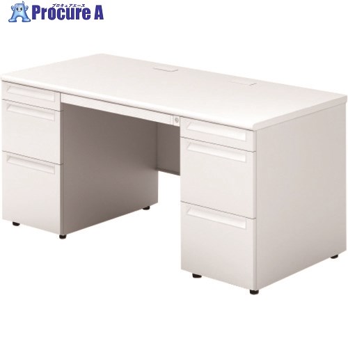 PLUS 669689)US 両袖机 US-NS157DL-33 WS/W4 US-NS157DL-33 WS/W4 1台 ■▼210-1932 【送料都度見積】