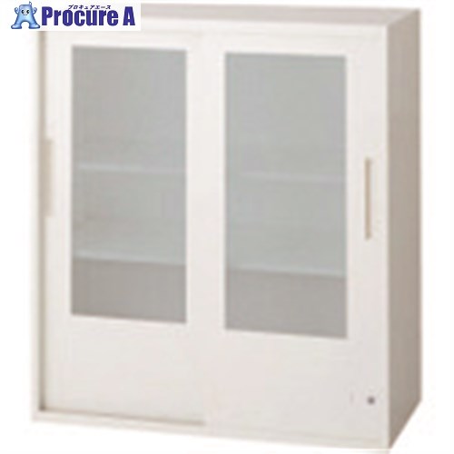 PLUS 648345)L6 引違いガラス保管庫 L6-E90G W4 L6-E90G W4 1台 ■▼211-7251 【送料都度見積】