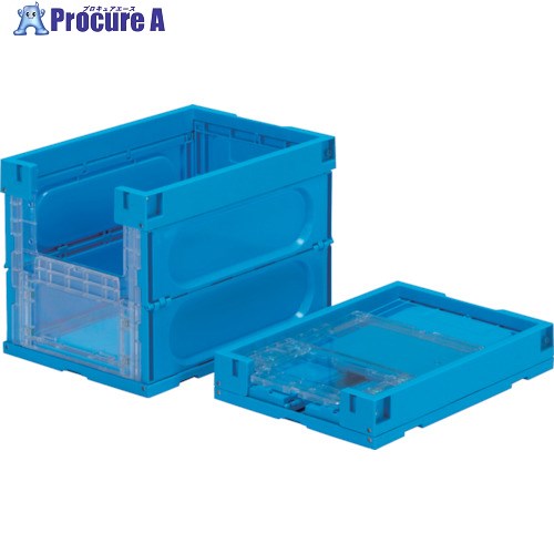 サンコー 折りたたみコンテナー 552220 オリコンラック38B(短側扉あり) 青 552220BL00 B 1個 ■▼217-0014【代引決済不可】【送料都度見積】