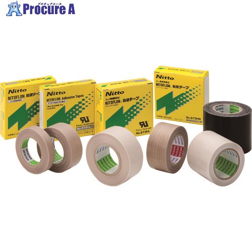 日東 ふっ素樹脂粘着テープ ニトフロン粘着テープ No.973SC 0.18mm×100mm×10m 973SCX18X100 4巻 ■▼220-5692【代引決済不可】【送料都度見積】