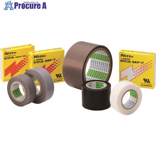 日東 ふっ素樹脂粘着テープ ニトフロン粘着テープ No.9030UL 0.08mm×75mm×10m 9030X08X75 7巻 ■▼220-5745【代引決済不可】【送料都度見積】