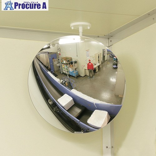 Komy 丸ミラー(目の粗い金網用金具付)440mm MF44 TL 1個 ■▼368-4298