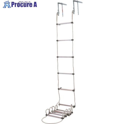 ハセガワ 蛍光避難はしご 3階用 8.5m(窓枠用フック付き)(30159) APC-8.5 1台 ■▼401-5770【代引決済不可】【送料都度見積】※車上渡し※個人宅様送り不可