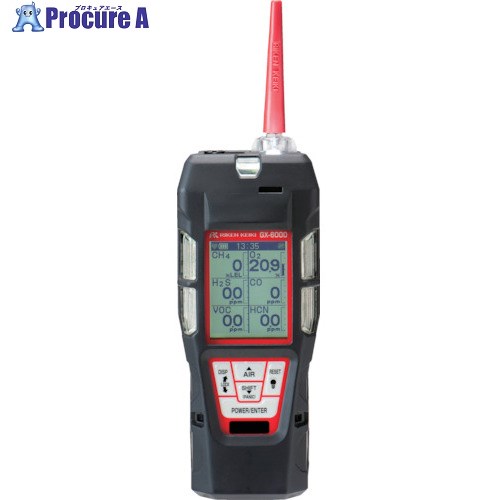 理研 ポータブルマルチガスモニター Model GX-6000 乾電池式 GX-6000 A0011E1E4D 1台 ■▼427-2640【代引決済不可】